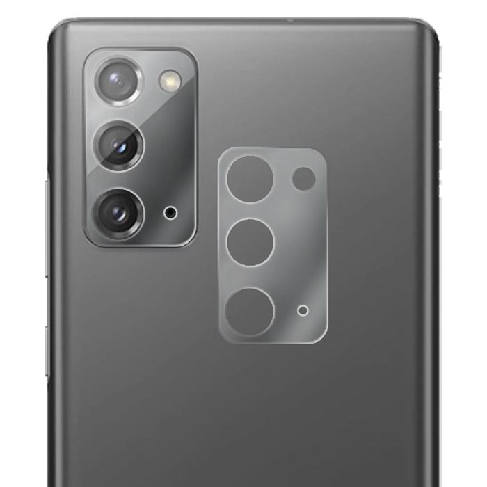 Стекло защитное гибридное МАТОВОЕ Krutoff для камеры Samsung Galaxy Note 20 (2 шт.) - фото 845597