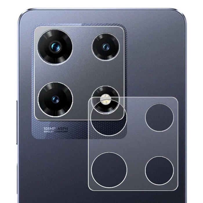 Стекло защитное гибридное МАТОВОЕ Krutoff для камеры INFINIX Note 30 Pro - фото 850977