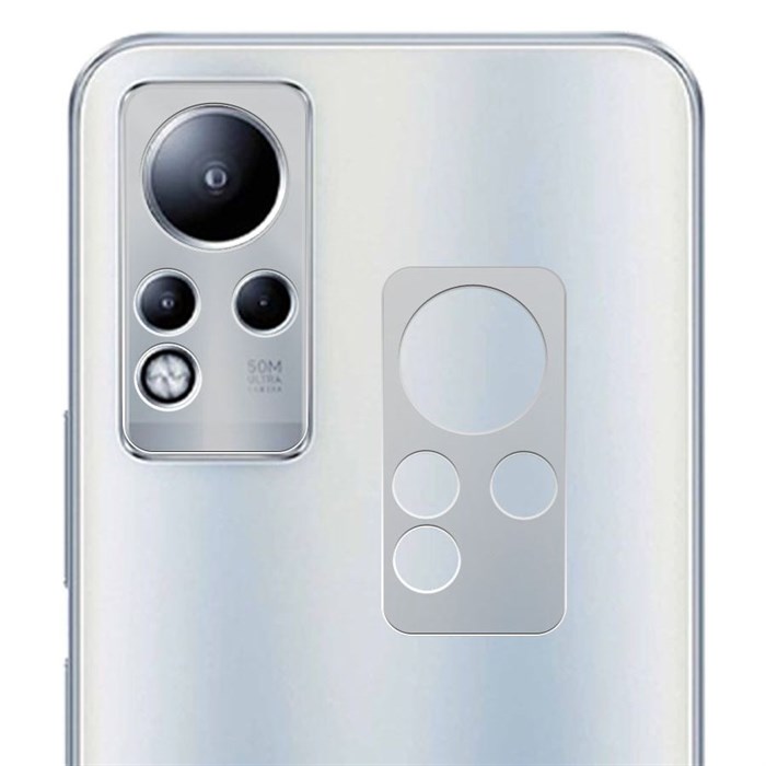Стекло защитное гибридное МАТОВОЕ Krutoff для камеры INFINIX Note 11 NFC (2 шт.) - фото 853548