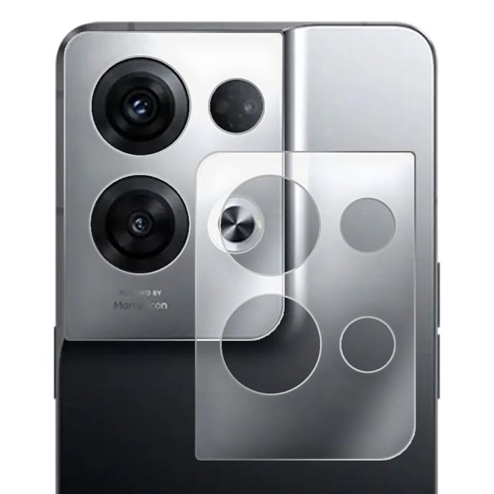 Стекло защитное гибридное Krutoff для камеры OPPO Reno 8 Pro Plus (2 шт.) - фото 853826