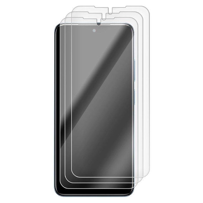 Комплект из 3-x защитных гибридных стекл Krutoff для Xiaomi Poco M4 Pro - фото 854072