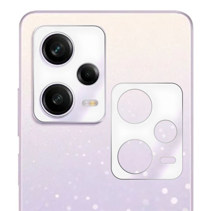 Стекло защитное гибридное Krutoff для камеры Xiaomi Redmi Note 12 Pro (2 шт.) - фото 854146