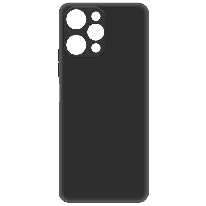 Чехол-накладка Krutoff Silicone Case для Xiaomi Redmi 12 черный - фото 862738