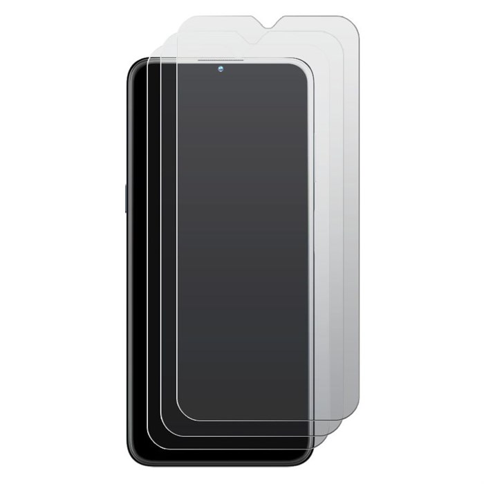 Комплект из 3-x защитных гибридных стекол МАТОВЫХ Krutoff для Nokia G21 - фото 862788