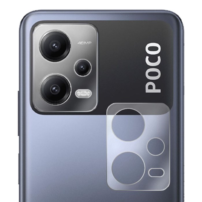 Стекло защитное гибридное Krutoff для камеры Xiaomi Poco X5 (2 шт.) - фото 862791