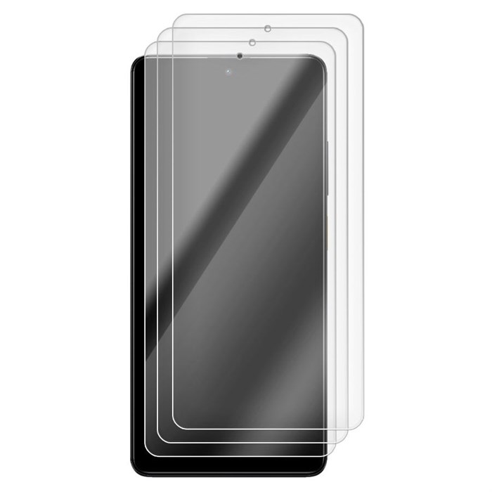 Комплект из 3-x защитных гибридных стекол Krutoff для Xiaomi Poco X5 Pro - фото 862798