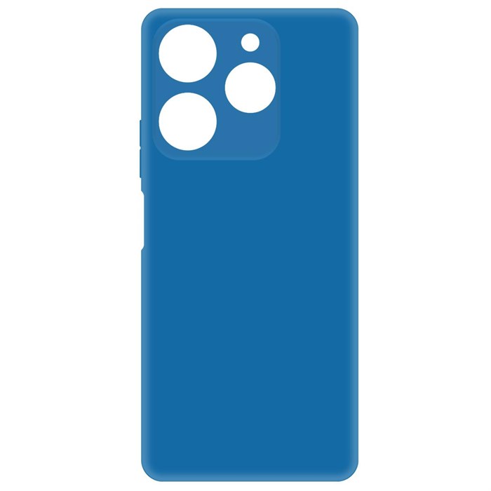 Чехол-накладка Krutoff Silicone Case для TECNO Spark 10 Pro синий - фото 864919