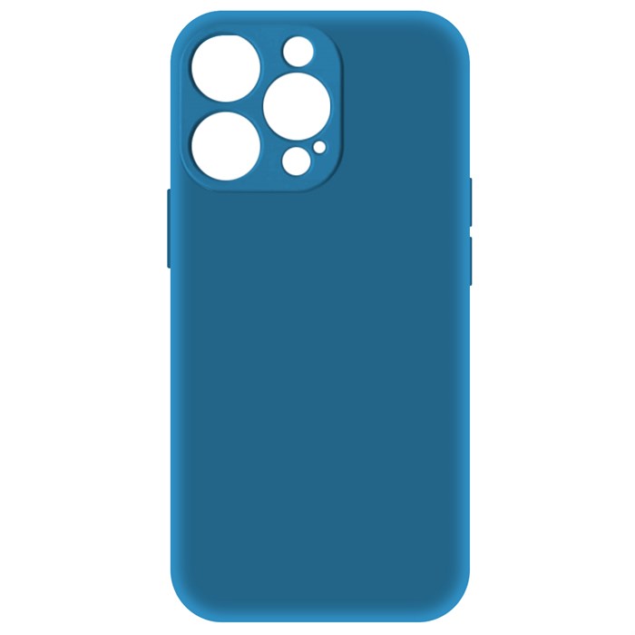 Чехол-накладка Krutoff Silicone Case для iPhone 14 Pro Max синий - фото 883534