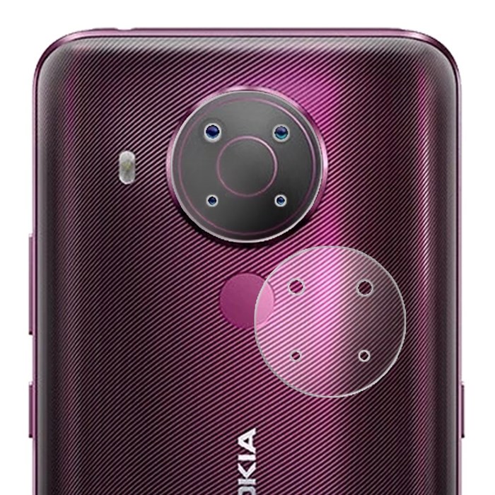 Стекло защитное гибридное Krutoff для камеры Nokia 5.4 (2 шт.) - фото 925037