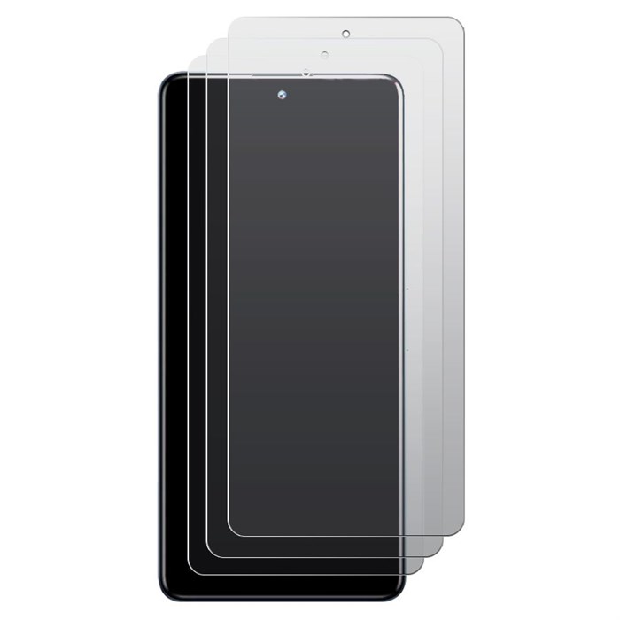 Комплект из 3-х защитных гибридных стекол МАТОВЫХ Krutoff для INFINIX GT 10 Pro - фото 927517