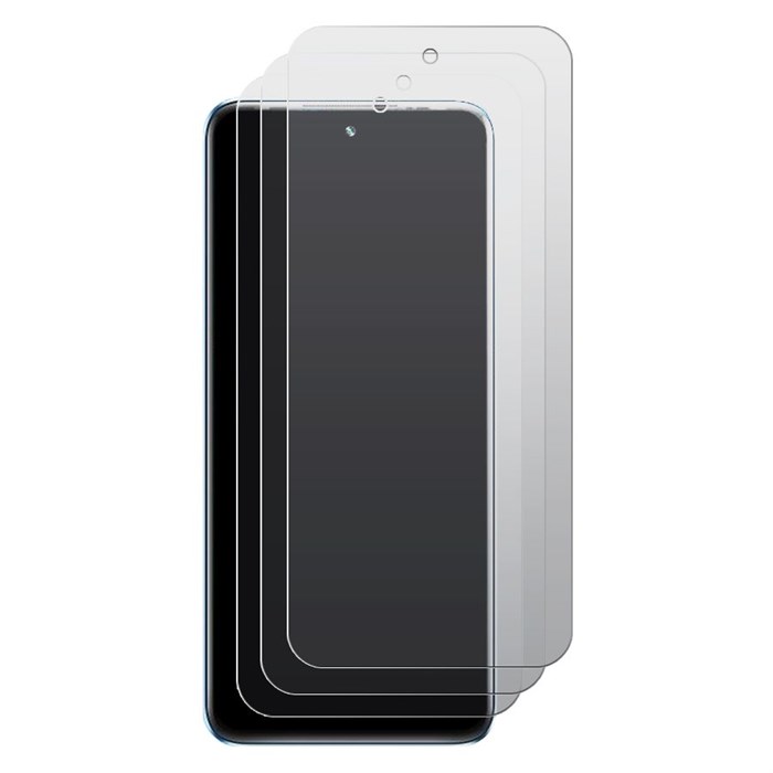 Комплект из 3-х защитных гибридных стекол МАТОВЫХ Krutoff для INFINIX HOT 40 - фото 927529