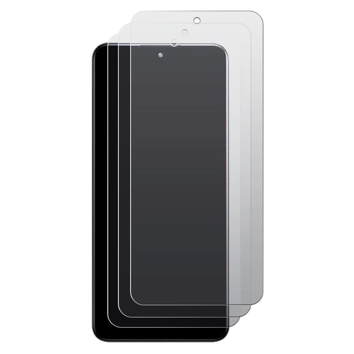Комплект из 3-х защитных гибридных стекол МАТОВЫХ Krutoff для Xiaomi Redmi Note 12 4G - фото 942992