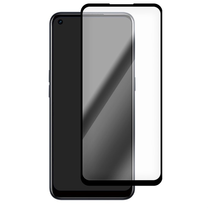 Стекло защитное Full Glue Premium Krutoff для Realme 7/7 5G черное - фото 943249