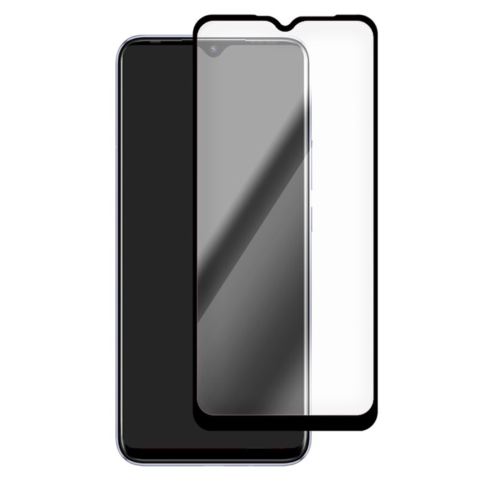 Стекло защитное Full Glue Premium Krutoff для Samsung Galaxy M12 черное - фото 943272