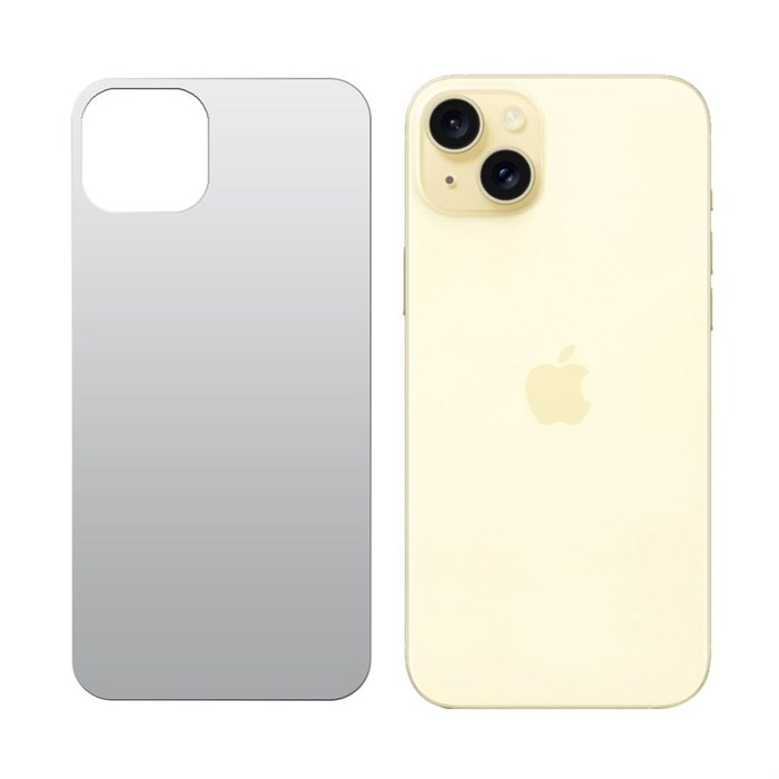 Стекло защитное гибридное МАТОВОЕ Krutoff для iPhone 15 Plus задняя сторона - фото 965520