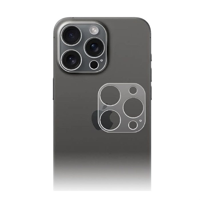 Стекло защитное гибридное МАТОВОЕ Krutoff для камеры iPhone 15 Pro Max (2шт.) - фото 965551