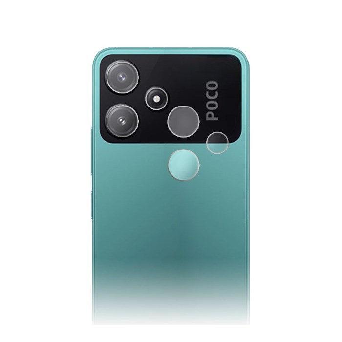 Стекло защитное гибридное Krutoff для камеры Xiaomi Poco M6 Pro 5G (2шт.) - фото 965633