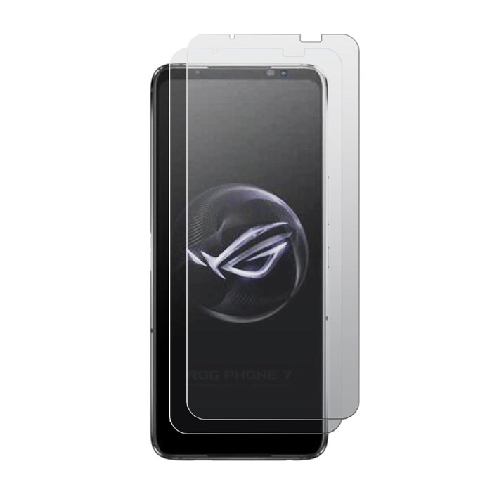 Комплект из 2-х защитных гибридных стекол МАТОВЫХ Krutoff для Asus ROG Phone 7 - фото 966015