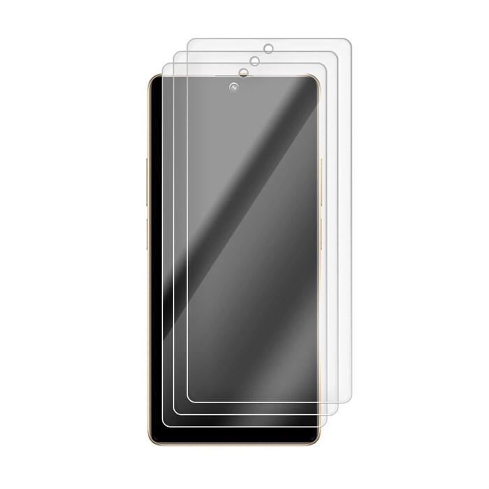 Комплект из 3-х защитных гибридных стекол Krutoff для Xiaomi Redmi Note 13R Pro - фото 996397