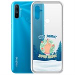 Чехол-накладка Krutoff Clear Case Люблю зиму для Realme C3 Чехол-накладка Krutoff Clear Case Люблю зиму для Realme C3