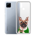 Чехол-накладка Krutoff Clear Case Новогодний француз для Realme C15 Чехол-накладка Krutoff Clear Case Новогодний француз для Realme C15