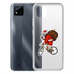 Чехол-накладка Krutoff Clear Case Санта-курьер для Realme C11 Чехол-накладка Krutoff Clear Case Санта-курьер для Realme C11