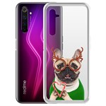 Чехол-накладка Krutoff Clear Case Новогодний француз для Realme 6 Pro Чехол-накладка Krutoff Clear Case Новогодний француз для Realme 6 Pro
