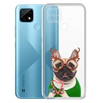 Чехол-накладка Krutoff Clear Case Новогодний француз для Realme C21 Чехол-накладка Krutoff Clear Case Новогодний француз для Realme C21