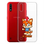 Чехол-накладка Krutoff Clear Case Тигр оптимист для Samsung Galaxy A01/M01 (A015/M015) Чехол-накладка Krutoff Clear Case Тигр оптимист для Samsung Galaxy A01/M01 (A015/M015)