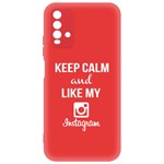 Чехол-накладка Krutoff Silicone Case Instagram для Xiaomi Redmi 9T (красный) Чехол-накладка Krutoff Silicone Case Instagram для Xiaomi Redmi 9T (красный)