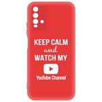 Чехол-накладка Krutoff Silicone Case YouTube для Xiaomi Redmi 9T (красный) Чехол-накладка Krutoff Silicone Case YouTube для Xiaomi Redmi 9T (красный)