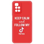 Чехол-накладка Krutoff Silicone Case TikToK для Xiaomi Redmi 10 (красный) Чехол-накладка Krutoff Silicone Case TikToK для Xiaomi Redmi 10 (красный)