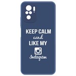 Чехол-накладка Krutoff Silicone Case Instagram для Xiaomi Redmi Note 10/ 10S (синий) Чехол-накладка Krutoff Silicone Case Instagram для Xiaomi Redmi Note 10/ 10S (синий)