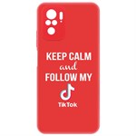 Чехол-накладка Krutoff Silicone Case TikToK для Xiaomi Redmi Note 10/ 10S (красный) Чехол-накладка Krutoff Silicone Case TikToK для Xiaomi Redmi Note 10/ 10S (красный)