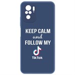 Чехол-накладка Krutoff Silicone Case TikToK для Xiaomi Redmi Note 10/ 10S (синий) Чехол-накладка Krutoff Silicone Case TikToK для Xiaomi Redmi Note 10/ 10S (синий)
