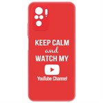 Чехол-накладка Krutoff Silicone Case YouTube для Xiaomi Redmi Note 10/ 10S (красный) Чехол-накладка Krutoff Silicone Case YouTube для Xiaomi Redmi Note 10/ 10S (красный)