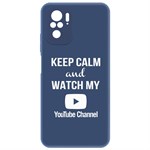 Чехол-накладка Krutoff Silicone Case YouTube для Xiaomi Redmi Note 10/ 10S (синий) Чехол-накладка Krutoff Silicone Case YouTube для Xiaomi Redmi Note 10/ 10S (синий)