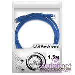 Патч-корд UTP Cablexpert PP12-1.5M/B кат.5e, 1.5м, литой, многожильный (синий) Патч-корд UTP Cablexpert PP12-1.5M/B кат.5e, 1.5м, литой, многожильный (синий)