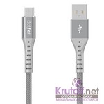 Кабель USB Type-C Dotfes A08T Durable Nylon Braided (1m) gray Кабель USB Type-C Dotfes A08T Durable Nylon Braided (1m) gray