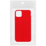 Накладка силиконовая плетеная для iPhone 11 Pro Max (red) техупаковка Накладка силиконовая плетеная для iPhone 11 Pro Max (red) техупаковка