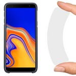 Стекло защитное гибридное Krutoff для Samsung Galaxy J4+ (2018) / J6+ (2018) Стекло защитное гибридное Krutoff для Samsung Galaxy J4+ (2018) / J6+ (2018)