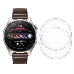 Стекло защитное гибридное Krutoff для Huawei Watch 3 Pro 2 шт.