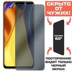 Стекло защитное гибридное Антишпион Krutoff для Xiaomi Poco M3 Pro