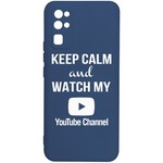 Чехол-накладка Krutoff Silicone Case YouTube для Honor 30 синий Чехол-накладка Krutoff Silicone Case YouTube для Honor 30 синий