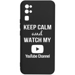 Чехол-накладка Krutoff Silicone Case YouTube для Honor 30 черный Чехол-накладка Krutoff Silicone Case YouTube для Honor 30 черный