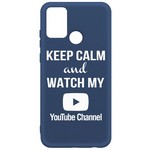 Чехол-накладка Krutoff Silicone Case YouTube для Honor 9A синий Чехол-накладка Krutoff Silicone Case YouTube для Honor 9A синий