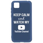 Чехол-накладка Krutoff Silicone Case YouTube для Honor 9S/Huawei Y5p синий Чехол-накладка Krutoff Silicone Case YouTube для Honor 9S/Huawei Y5p синий