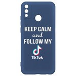 Чехол-накладка Krutoff Silicone Case TikTok для Honor 9X Lite синий Чехол-накладка Krutoff Silicone Case TikTok для Honor 9X Lite синий