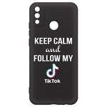 Чехол-накладка Krutoff Silicone Case TikTok для Honor 9X Lite черный Чехол-накладка Krutoff Silicone Case TikTok для Honor 9X Lite черный