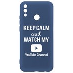 Чехол-накладка Krutoff Silicone Case YouTube для Honor 9X Lite синий Чехол-накладка Krutoff Silicone Case YouTube для Honor 9X Lite синий